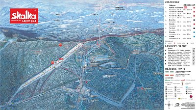 Ski resort Skalka: схема склонов