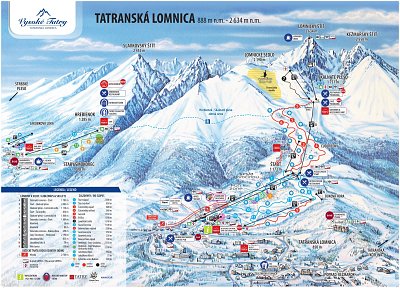 Ski resort Tatranská Lomnica: схема склонов