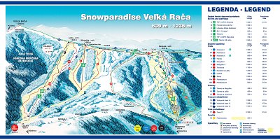 Ski resort Veľká Rača: схема склонов