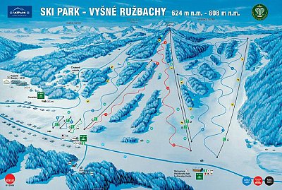 Ski resort Vyšné Ružbachy: схема склонов