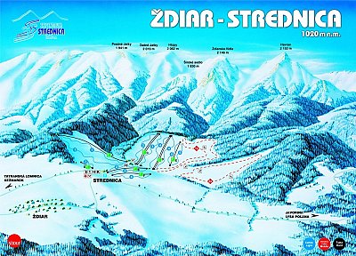 Горнолыжный курорт Zdiar: схема склонов