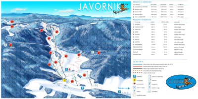Горнолыжный курорт Яровник: схема склонов