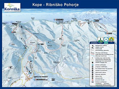 Ski resort Kope: схема склонов