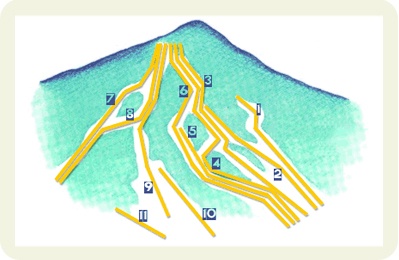 Горнолыжный курорт Беарс Таун: схема склонов