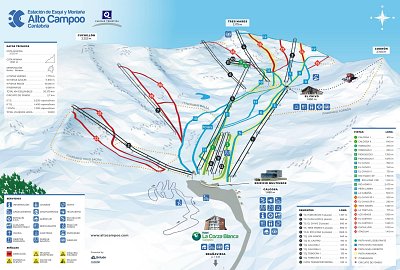 Ski resort Alto Campoo: схема склонов