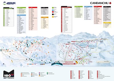 Ski resort Astún: схема склонов