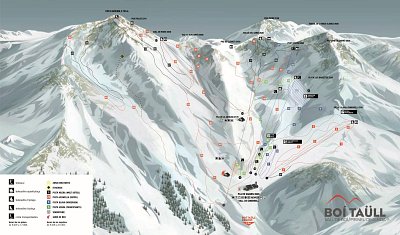 Ski resort Boí Taüll: схема склонов