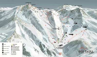 Ski resort Boí Taüll: схема склонов