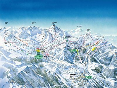 Ski resort Cerler: схема склонов
