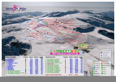 Ski resort La Covatilla – Sierra de Béjar: схема склонов