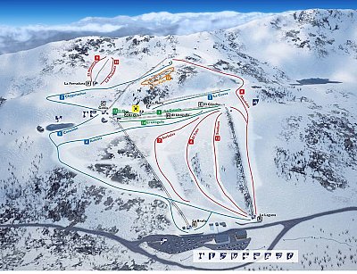 Ski resort Leitariegos: схема склонов