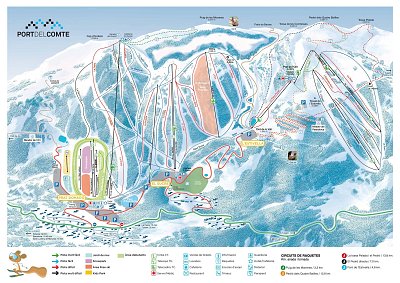 Ski resort Port del Comte: схема склонов