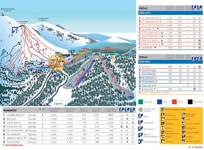 Ski resort Puerto Navacerrada: схема склонов