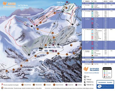 Ski resort Valgrande Pajares: схема склонов
