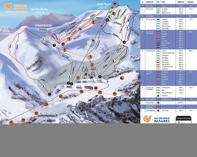 Ski resort Valgrande Pajares: схема склонов