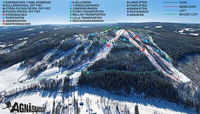 Ski resort Agnäsbacken: схема склонов