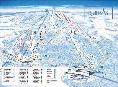 Ski resort Bjursås: схема склонов