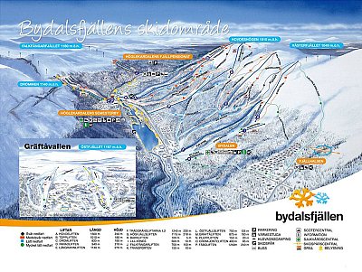 Ski resort Bydalsfjällen – Bydalen: схема склонов