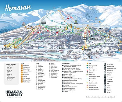 Ski resort Hemavan: схема склонов