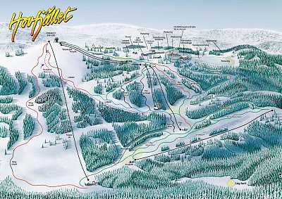 Ski resort Hovfjället – Torsby: схема склонов