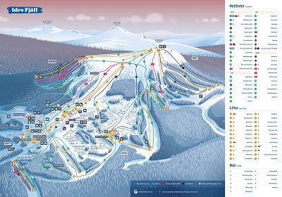 Ski resort Idre Fjäll: схема склонов