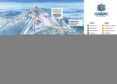Ski resort Isaberg – Hestra: схема склонов