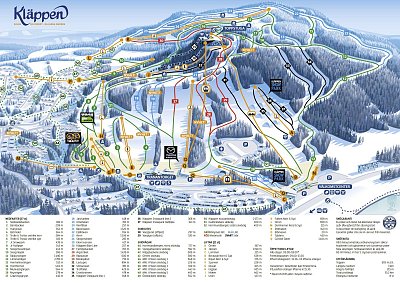 Ski resort Kläppen: схема склонов