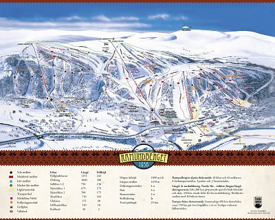 Ski resort Ramundberget: схема склонов