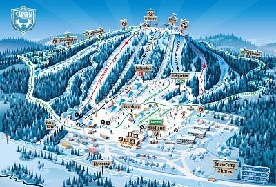 Ski resort Säfsen: схема склонов