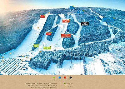 Ski resort Sunne: схема склонов