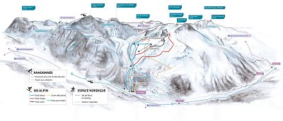 Ski resort Arolla: схема склонов