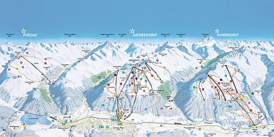 Ski resort Jakobshorn (Davos Klosters): схема склонов