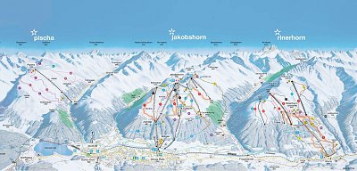 Ski resort Rinerhorn (Davos Klosters): схема склонов