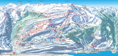 Ski resort Flumserberg: схема склонов