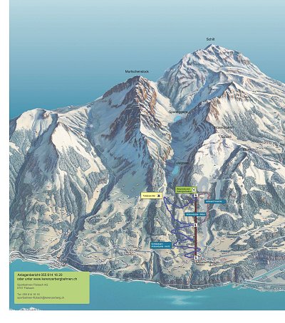 Ski resort Kerenzerberg – Filzbach: схема склонов