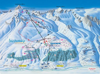 Ski resort Lauchernalp – Lötschental: схема склонов