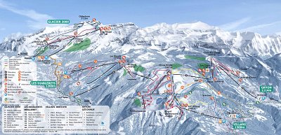 Ski resort Glacier 3000 – Les Diablerets: схема склонов