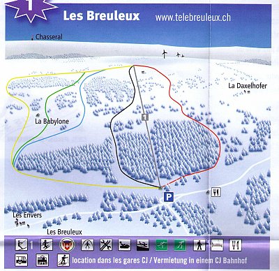 Ski resort Les Breuleux: схема склонов