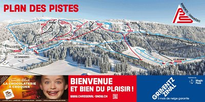 Ski resort Bugnenets-Savagnières – Saint-Imier: схема склонов