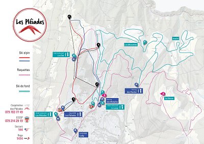 Ski resort Les Pléiades: схема склонов