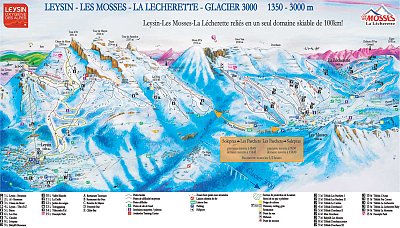 Горнолыжный курорт Leysin - Les Mosses: схема склонов