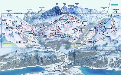 Ski resort Kleine Scheidegg/Männlichen – Grindelwald/Wengen: схема склонов