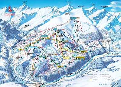 Ski resort Obersaxen/Mundaun/Val Lumnezia: схема склонов