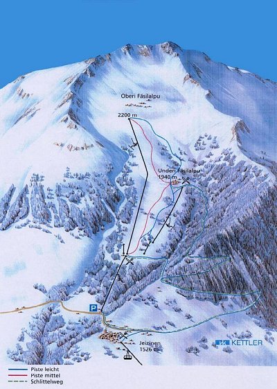 Ski resort Jeizinen Feselalp – Gampel/Steg: схема склонов