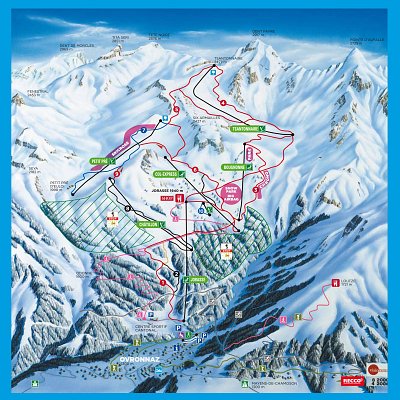 Ski resort Ovronnaz: схема склонов