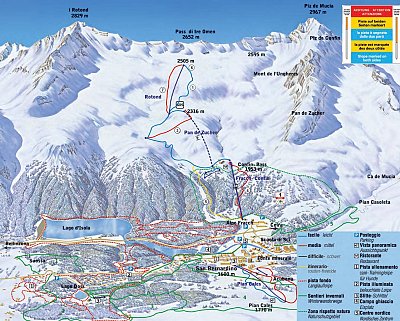 Ski resort San Bernardino: схема склонов