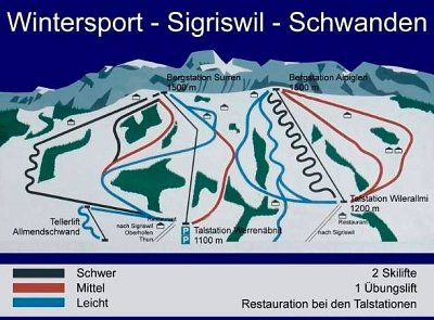 Ski resort Schwanden – Sigriswil: схема склонов