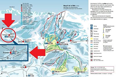 Ski resort St. Cergue: схема склонов