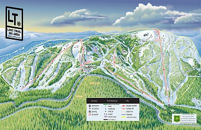 Lost Trail: схема склонов