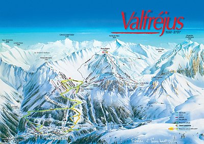 Valfrejus: схема склонов